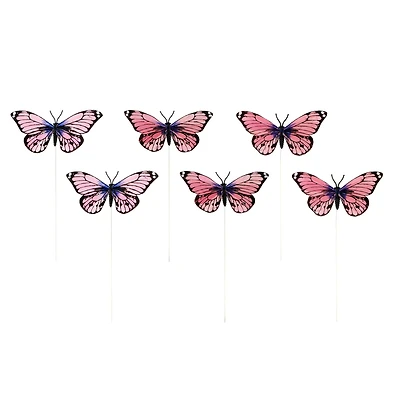 Pink Feather Butterflies, 6ct. by Ashland®