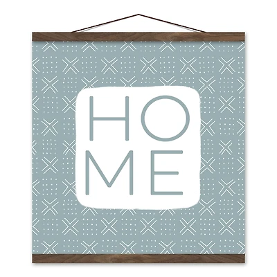 Home Mudcloth Pattern Teak Hanging Canvas Wall Art