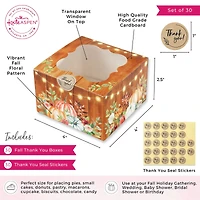Kate Aspen Fall Cookie Boxes with Window & Seal Stickers, 30ct.