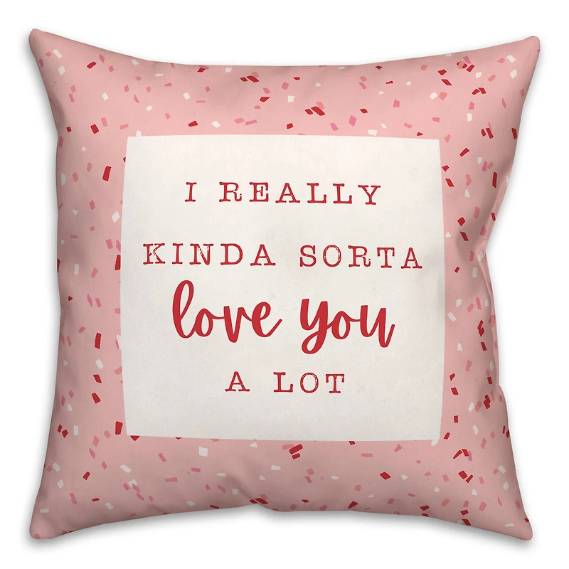 Really Love You Confetti Throw Pillow