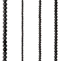 Black Faceted Glass Round Beads by Bead Landing™