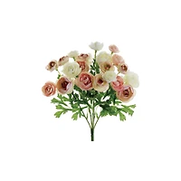 Pink & Ivory Mini Ranunculus Bush 