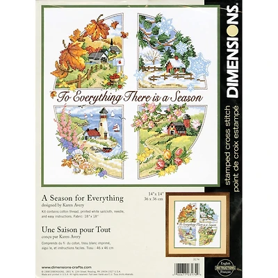 Dimensions® A Season For Everything Stamped Cross Stitch Kit