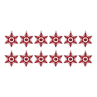 12ct. 6.5" Metal Snowflake with Bell Ornament Set