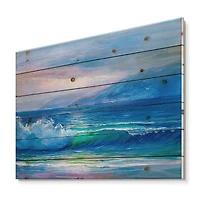 Designart - Blue Waves Breaking At The Beach II