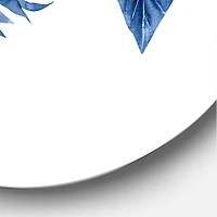 Designart - Classic Blue Tropical Leaves