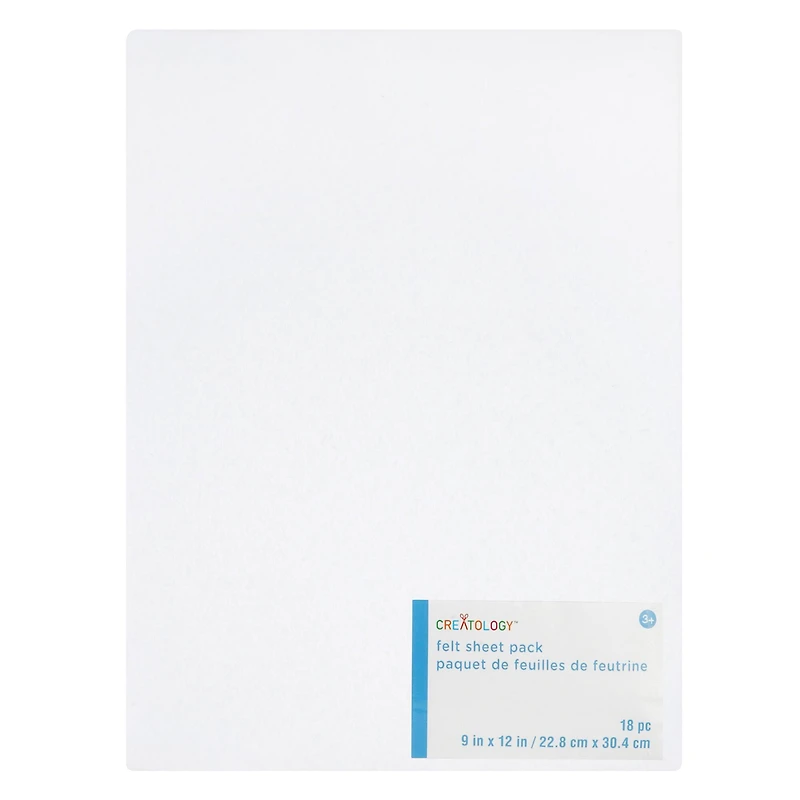 9" x 12" White Felt Sheets, 18ct. by Creatology™