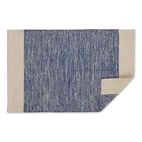 DII® French Blue Variegated Border Hand-Loomed Rug, 2ft. x 3ft.