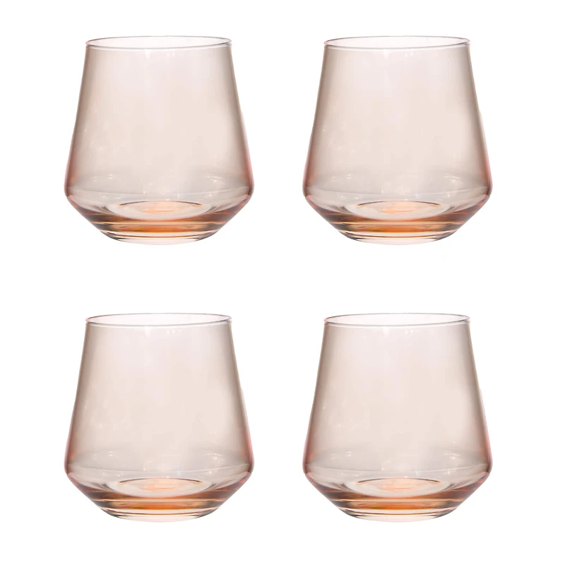 Hello Honey® 12oz. Blush Round Drinking Glasses, 4ct.