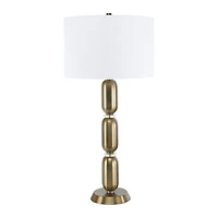 Hello Honey® 33" Metal Table Lamp with Glass Middle