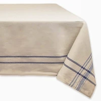 DII® 84" Nautical Blue French Stripe Tablecloth