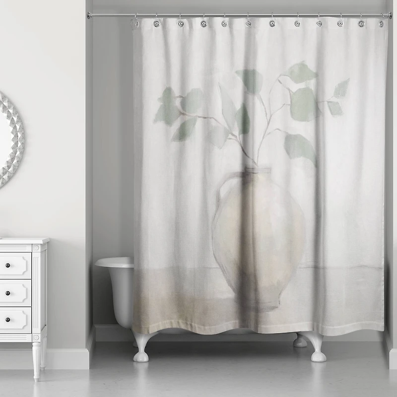 Light Vase Botanical 71" x 74" Shower Curtain
