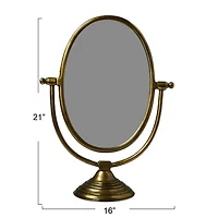 Hello Honey® Brass Finish Framed Mirror on Swivel Stand