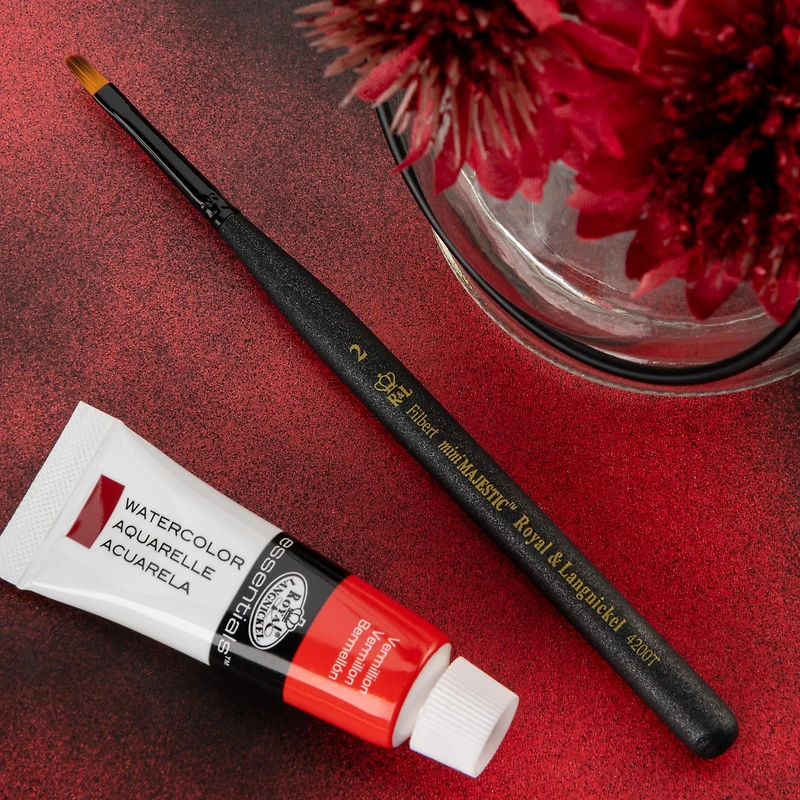 Royal & Langnickel® Mini Majestic™ Short Handle Filbert Brush, Size 2