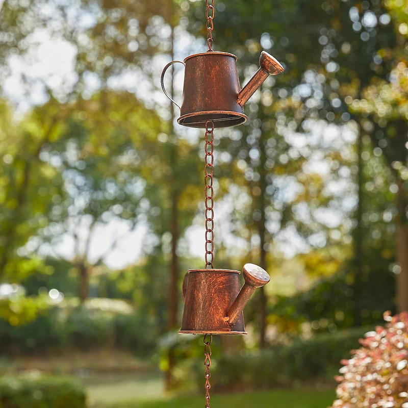 Glitzhome® 8.5ft. Copper Watering Pot Rain Chain