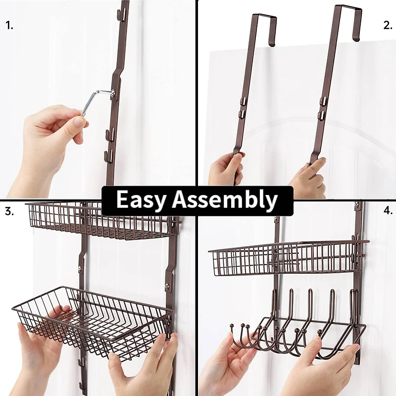 NEX™ Over the Door Basket Hook Organizer