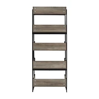Walker Edison 64" Graywash 5-Shelf Bookshelf
