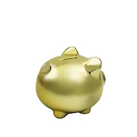 4.75" Gold Ceramic Piggy Bank by Ashland®