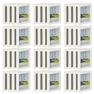 12 Packs: 4 ct. (48 total) White 5" x 7" Shadow Box by Studio Décor®