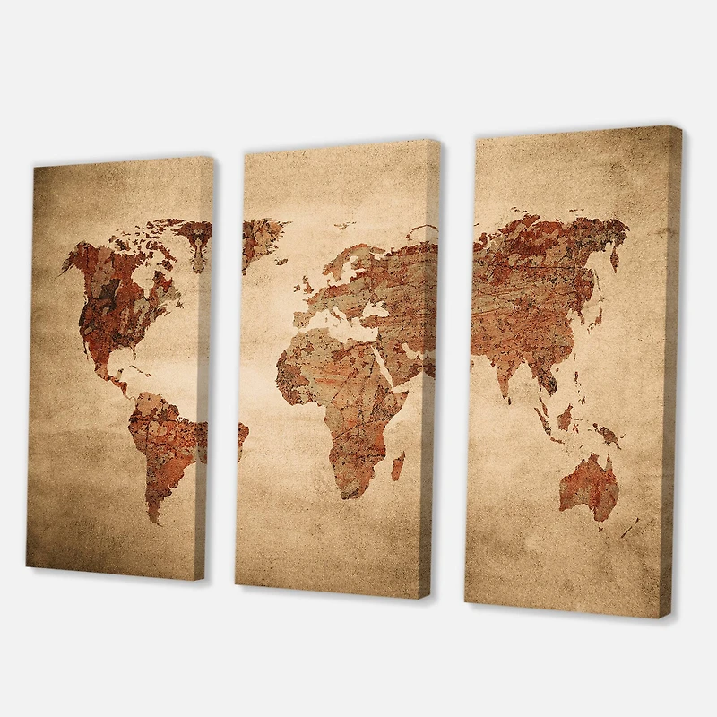 Designart - Ancient Map of The World VII