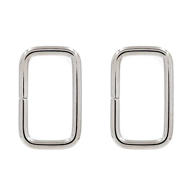 Rhodium Rectangle Rings, 2ct. by Bead Landing™
