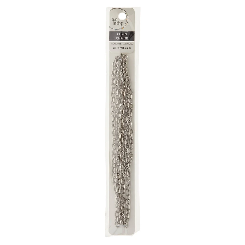 12 Pack: 36" Small Antique Silver Cable Chain by Bead Landing™