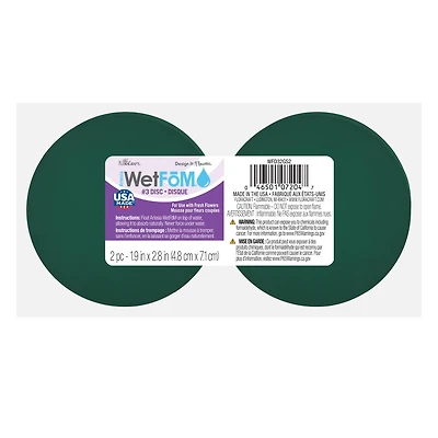 FloraCraft® 1.75" x 2.75" Green Artesia WetFōM® Discs, 2ct.