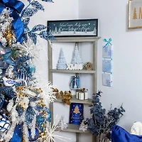 LED Lighted Winter Blue Magic Christmas Season Snowflake Wall Art