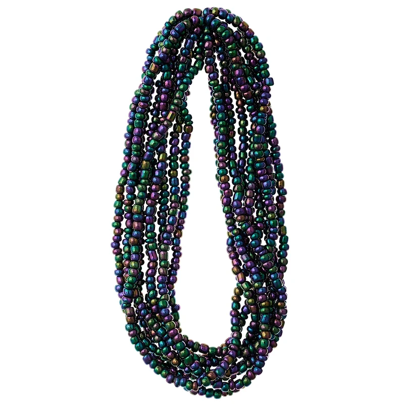12 Pack: Black Iridescent Glass Seed Beads, 6/0 by Bead Landing™