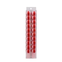 11.25" Red & White Peppermint Unscented Taper Candles, 2ct. by Ashland®