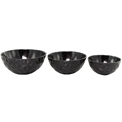 The Novogratz Metal Faceted Decorative Bowl Set