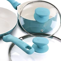 Spice by Tia Mowry Savory Saffron 16 Piece Ceramic Nonstick Cookware Set