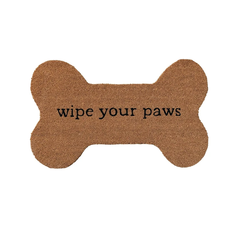 Hello Honey® 29" x 17.5" Wipe Your Paws Natural Coir Bone Doormat
