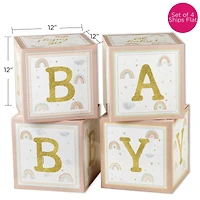 Kate Aspen Boho Rainbow Baby Block Box Set, 4ct.
