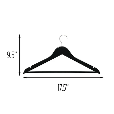 Honey Can Do Ebony Wood Suit Hangers, 8ct.