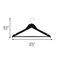 Honey Can Do Ebony Wood Suit Hangers, 8ct.