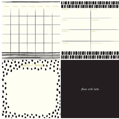 WallPops Luxe Dry Erase Calendar & Corkboard Set