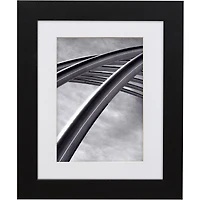 Craig Frames Bauhaus Mystic Satin Black Picture Frame with Mat