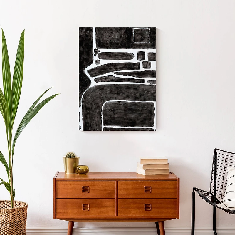 Shape Painting 18" x 24" Canvas Wall Art