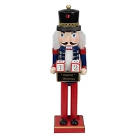 14" Wooden Nutcracker with Christmas Countdown Sign