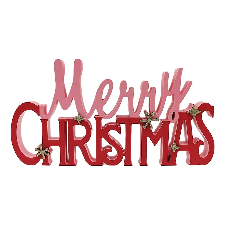14" Die-Cut Merry Christmas Tabletop Décor by Ashland®
