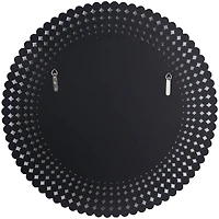 Silver Glass Starburst Wall Mirror with Crystal Embellishment 36" x 1" x 36"