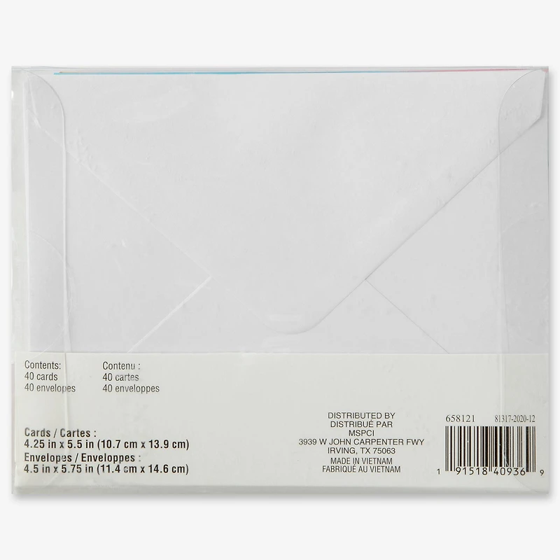 Solid Rainbow Cards & Envelopes by Recollections™, 4.25" x 5.5"