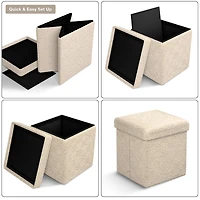 Sorbus Teddy Storage Ottoman Cube