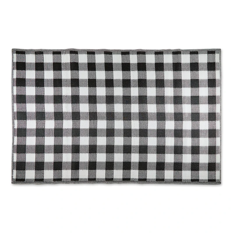 DII® Black & White Buffalo Check Outdoor Rug, 5ft. x 8ft.