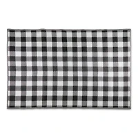 DII® Black & White Buffalo Check Outdoor Rug, 5ft. x 8ft.