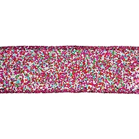 1.5" x 15ft. Hot Pink Confetti Wired Glitter Ribbon by Celebrate It®
