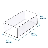 12 Pack: 12" x 6" Clear Stacking Storage Bin by Simply Tidy™