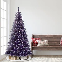 6.5ft. Pre-Lit Fashion Purple Artificial Christmas Tree, Clear Lights