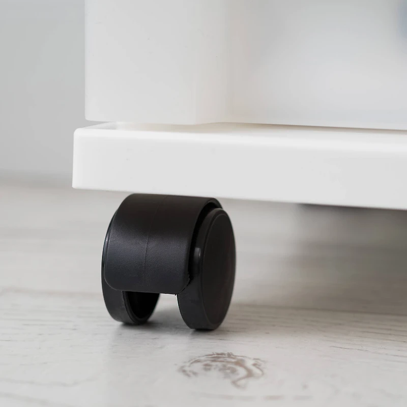 IRIS White 6-Drawer Storage Cart With Organizer Top